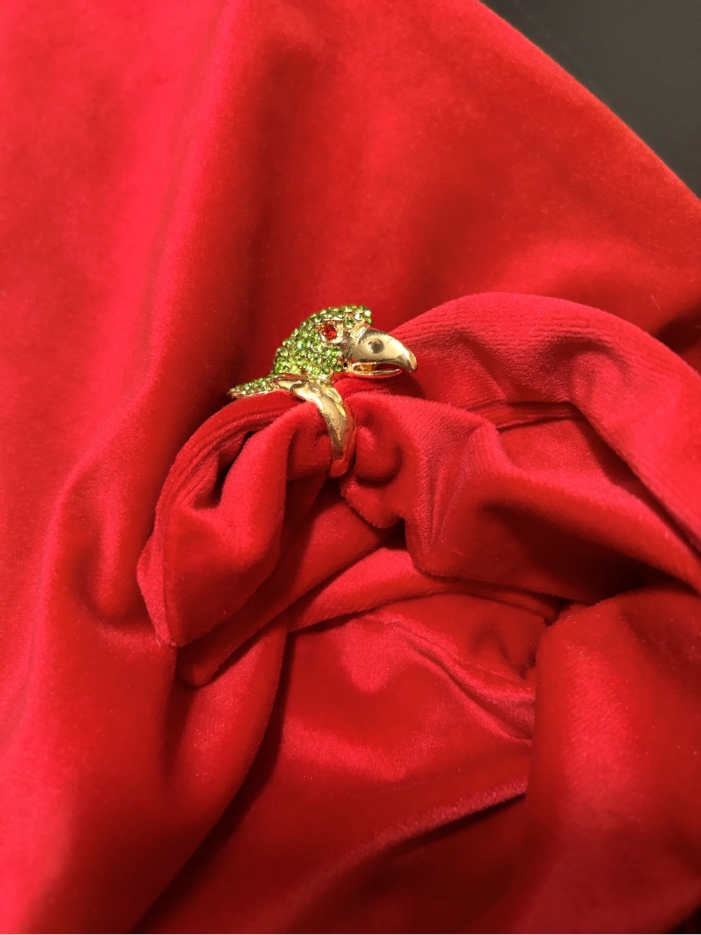 Green Parrot Crystal Ring - Women Jewelry
